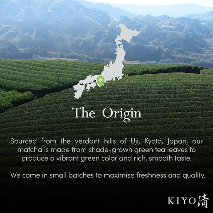 Kiyo Matcha Imperial Grade Tenryu Ceremonial Uji Matcha - Pure Japanese First Harvest Ceremonial Grade Matcha Green Tea Powder from Uji, Japan (40g/1.41oz)