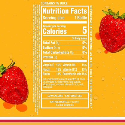 Sparkling Ice, Strawberry Watermelon Sparkling Water, Zero Sugar Flavored Water, with Vitamins and Antioxidants, Low Calorie Beverage, 17 fl oz Bottles (Pack of 12)