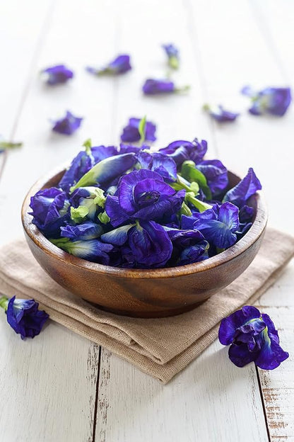 Ancient Roots Blue Butterfly Tea Natural Food Coloring Baking Powder, Flavoring Powder Filled with Antioxidants Blue Matcha Tea Easy to Mix Smoothie - 25 Servings (3.5 Ounces)