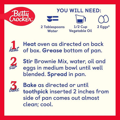 Betty Crocker Favorites Fudge Brownie Mix, Holiday Baking, 16.3 oz (Pack of 12)