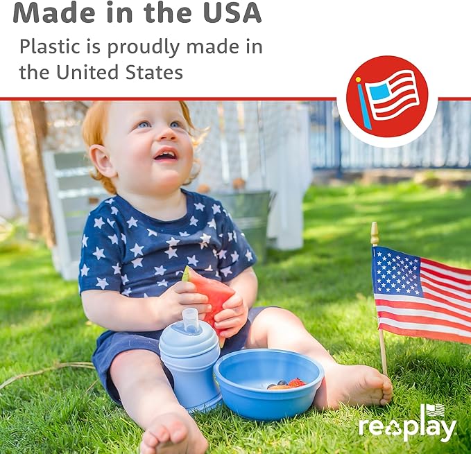 Re-Play 12 Oz. Toddler Bowls for Snack and Everyday Dining - Dishwasher and Microwave Safe - Made in USA - Set of 3-5.75" x 5.75" x 2" - Easter