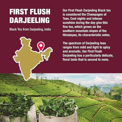 Tiesta Tea - First Flush Darjeeling Black Tea, Loose Leaf, Single Origin Premium Black Tea from India, Pure High-Caffeinated Blend, Makes Hot or Iced & Up to 200 Cups, 16oz Resealable Bulk Pouch