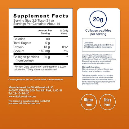 Vital Proteins® Pumpkin Spice Collagen Peptides, 20g Collagen Peptides, Healthy Hair, Skin, Nails & Joints