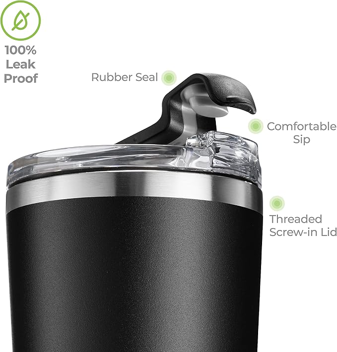 SIPX™ Triple-Insulated Tumblers - 22oz. Premium Modern Tumbler With Lid, insulated Cup Keeps Hot For 6 Hours, Stainless Steel Tumbler Made Of Sustainable Material, Coffee Travel Mug For Home & Office