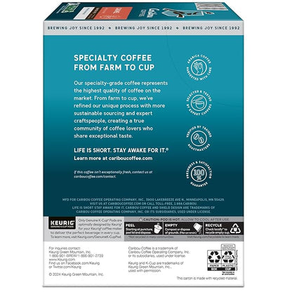 Caribou Coffee Caramel Flavored Coffee, Single Serve Keurig K-Cup Pods, Medium Roast Coffee, 96-Count Box (Pack of 4)