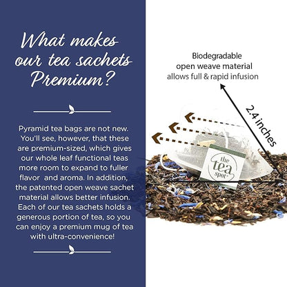 The Tea Spot Earl of Grey Black Tea with Citrus for Energy | Blend of Black Tea, Citrus Root, Mallow Flowers, Bergamot, Citrus and Vanilla Flavoring | 15 Tea Bags