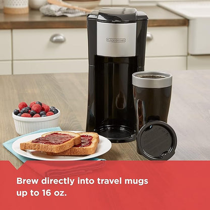 BLACK+DECKER CM618 Single Serve Coffee Maker, Black