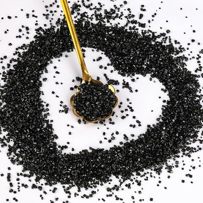 Edible Black Sprinkles for Cake Decorating,150g/5.3oz,Christmas Sanding Sugar Crystals,Sprinkle Mix for Cookies,Ice Cream,Fondant Cake,Caramel Apples,Cupcakes,Desserts,Wedding Birthday Party Christmas Supplies