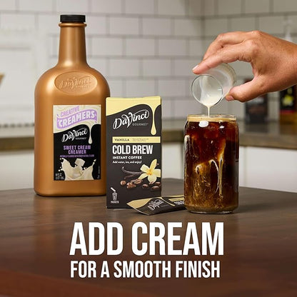 DaVinci Gourmet Slightly Sweet Cold Brew Stick Pack, Instant Coffee Powder, 6 Count (Pack of 1)