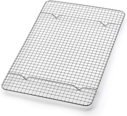 Spring Chef 8.5 x 12 Inch Stainless Steel Cooling Rack for Cooking and Baking - Oven Safe Cookie Cooling Rack - Fits Small Quarter Sheet Pan - Dishwasher Safe
