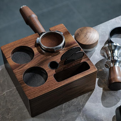58mm Espresso Accessories Kit Includes Coffee Tamper, Distribution Tool, Tamping Box, Puck Screen, Portafilter Funnel for Perfect Espresso Shots
