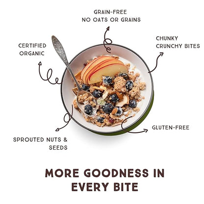 Lark Ellen Farm Vanilla Cinnamon, Cacao Cherry, Berrylicious Grain Free Granola Clusters, Crunchy Gluten Free Bites for a Healthy Snack, Healthy Breakfast, Cereal or Yogurt 8 oz - 3 Count