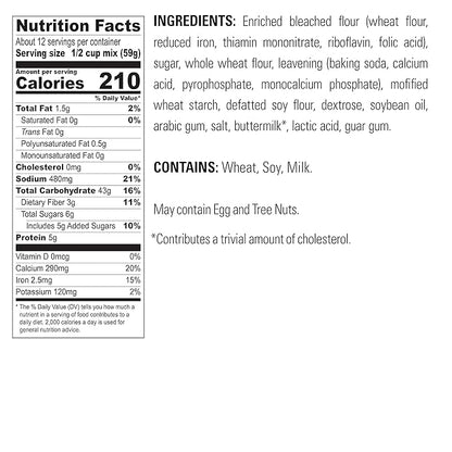 Krusteaz Heart Healthy Buttermilk Pancake Mix, 25.2 oz (Pack of 1)