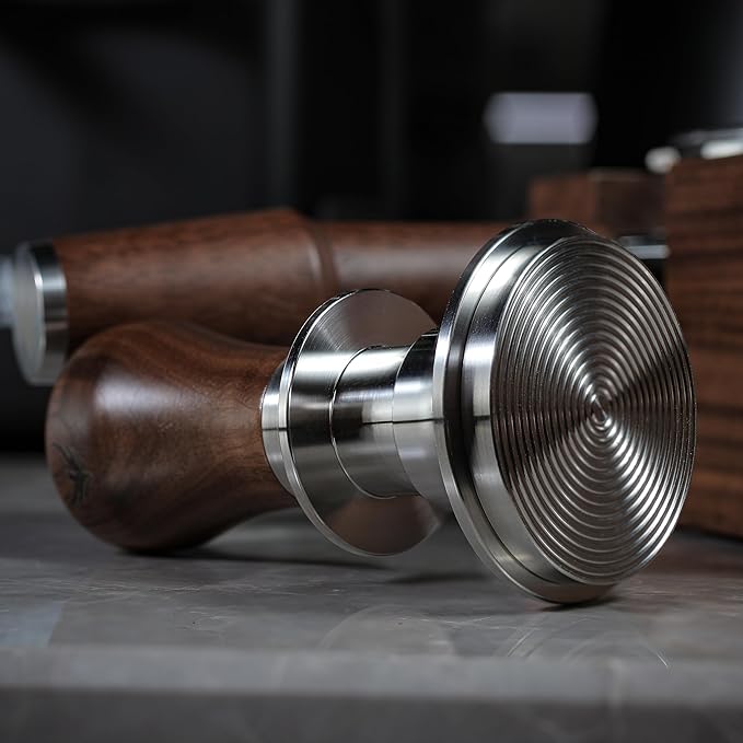 54mm Espresso Tools Kit Walnut Breville Accessories Includes Espresso Shaker, Spring Loaded Coffee Tamper, Leveling Tool, Bottomless Portafilter 54mm and Espresso Stirring Tool