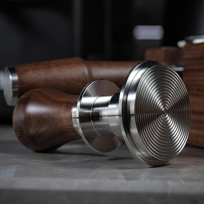 54mm Espresso Tools Kit Walnut Breville Accessories Includes Espresso Shaker, Spring Loaded Coffee Tamper, Leveling Tool, Bottomless Portafilter 54mm and Espresso Stirring Tool