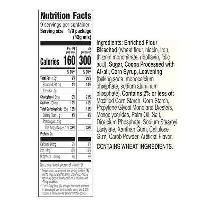 Betty Exclusives Wednesday Super Moist Dark Chocolate Cake Mix, 13.25 oz (Pack of 12)