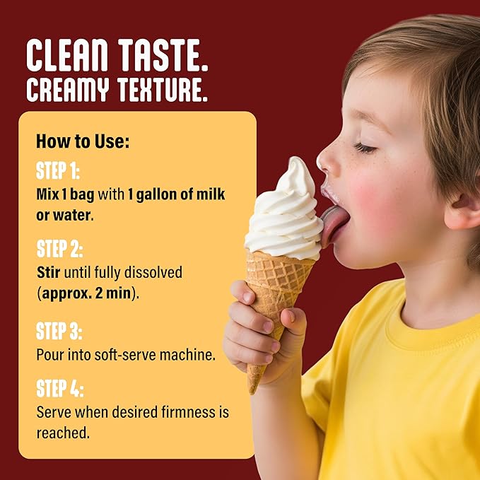 Blentte Soft Serve Ice Cream Mix - Natural Creamy Softserve Powder for Frozen Dessert Maker, Homemade Icecream, Gelato, or Yogurt - 4% Dairy Blend - Clean Label - Smooth Texture - Vanilla - 2.9 lbs