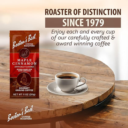 Boston’s Best Coffee - Maple Cinnamon Flavored Delicious Gourmet Premium Ground Coffee, 11 oz. / 311 g Coffee Bag