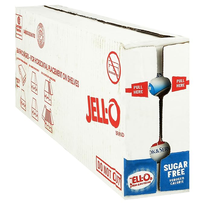 Jell-O Cook & Serve Chocolate Sugar Free & Fat Free Pudding & Pie Filling Mix, 24 ct Pack, 1.3 oz Boxes
