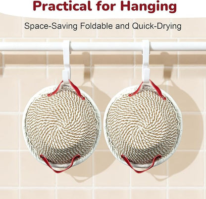 Banneton Bread Proofing Basket Set, 2 Pack Cotton Rope Sourdough Baskets with Liners, Cloth Covers & Silicone Baking Mat, Sourdough banneton basket for Sourdough Baking Supplies