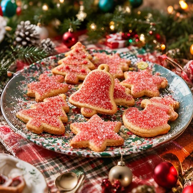 Christmas Edible Red Sprinkles,Sanding Sugar Crystals for Cake Decorating,150g/5.3oz Halloween Coarse Sprinkle Mix for Baking,Cookies,Ice Cream,Fondant Cake,Cupcakes,Desserts,Red Sugar Sprinkles,Birthday Wedding Party Supplies