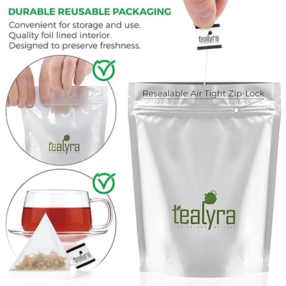 Tealyra - Scandinavian Wild Berry - 25 Bags - Black Currant - Goji Berry - Hibiscus Health Tonic - Loose Leaf Tea - Relaxing - Caffeine-Free - 25 Sachets