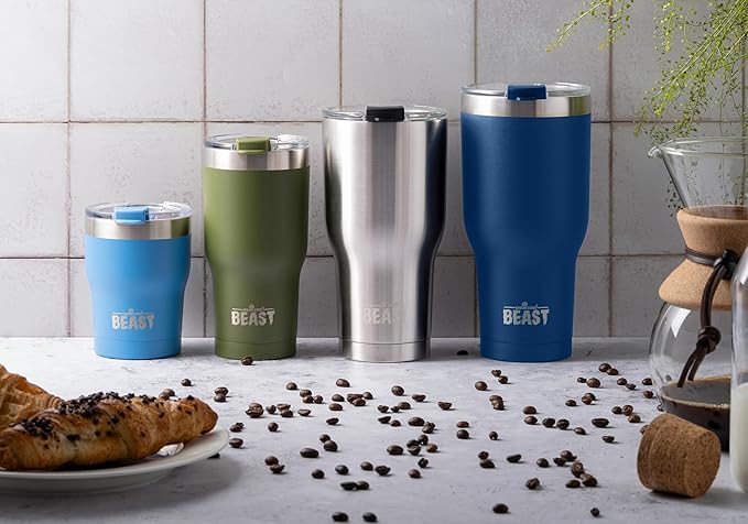 Beast 40 oz Tumbler Stainless Steel Vacuum Insulated Coffee Ice Cup Double Wall Travel Flask (Royal Blue)