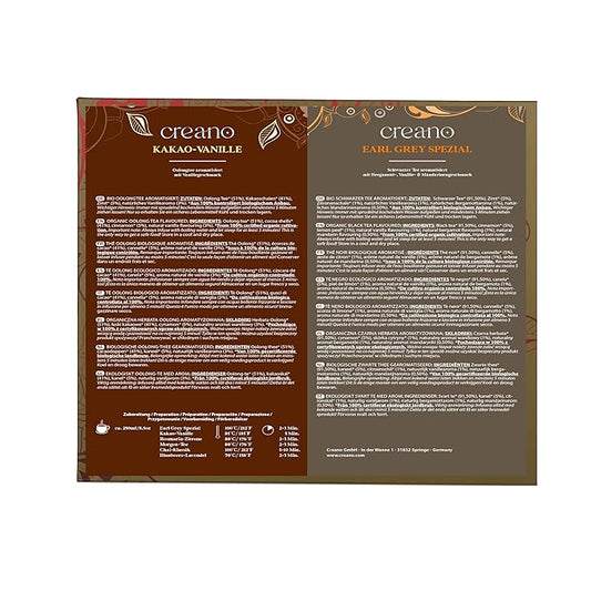 Creano Organic Tea Gift Set – 24 Organic Tea Bags in 6 Dreamy Varieties – 48 g*