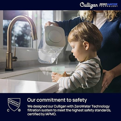 Culligan with ZeroWater Technology 22-Cup Water Filter Dispenser – Includes 5-Stage Advanced Water Filter, Certified to Reduce Lead, Total PFAS (Forever Chemicals), Mercury, Fluoride, and Chlorine