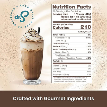 Dr. Smoothie Café Essentials Mocha Java – No Artificial Colors, Flavors, or Sweeteners – Shelf Stable – 61mg of Caffeine per Serving – Great for Hot, Iced, & Frozen Frappes (3.5 lb Bag, 30 Servings)