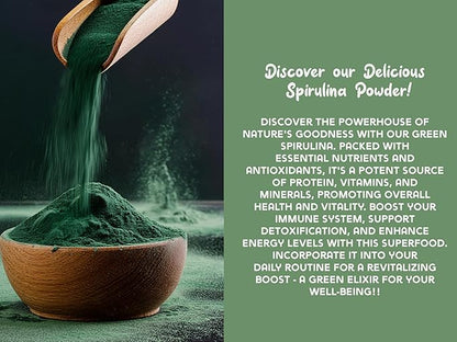 Ancient Roots Green Spirulina Powder - Freeze-Dried, All-Natural, No Sugar Added, Mix with Smoothies, Natural Food Coloring, Resealable Pouch - 10.5 Ounces (75 Servings)