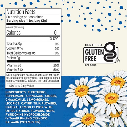 Celestial Seasonings Tension Tamer Herbal Tea, Caffeine Free, 20 Tea Bags Box (Pack of 6)