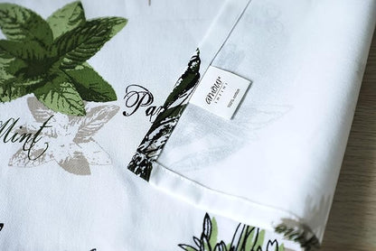 AMOUR INFINI Aprons for Women Adjustable Strap with Waist Ties Aprons for Baking, Cooking, Gardening Cotton Washable, Reusable Spring Apron (27.5 x 33 Inches - Herb Garden)