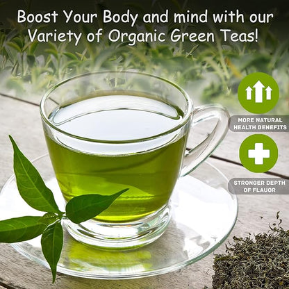 Organic Ceylon Pineapple Green Tea - 50 Packets - Natural Antioxidant Rich Herbal Leaf Teabags - USDA Certified 100% Non-GMO - Caffeinated Premium Gift Tin