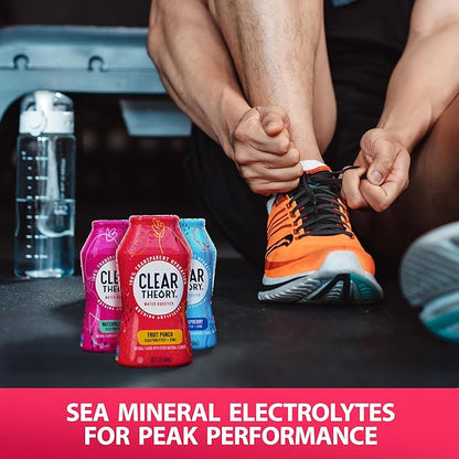 Clear Theory Water Flavoring Drops, Electrolytes Drink Mix, Water Enhancer Liquid, Flavored Hydration for Kids, Vegan, Gluten Free, Low Calories, Stevia, Variety Pack, 3 Pack, 1.62 Fl Oz Bottles