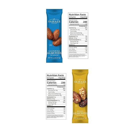 Sahale Snacks Almonds Variety Pack, 1.5 Ounces (Pack of 12)