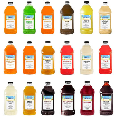 Coolbreeze Beverages Frozen Slushy Flavor Syrups Pick Six Mix & Match / 50+ Flavors Frozen Drink Machine Mix, Smoothie Blends, Granita Slush, Snowcone Flavor Syrups - Pick 6 Bottles