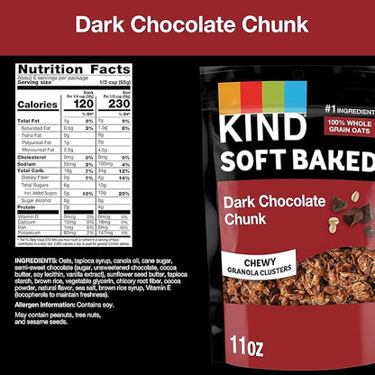 KIND Soft Baked Granola, Dark Chocolate Chunk, 5 count