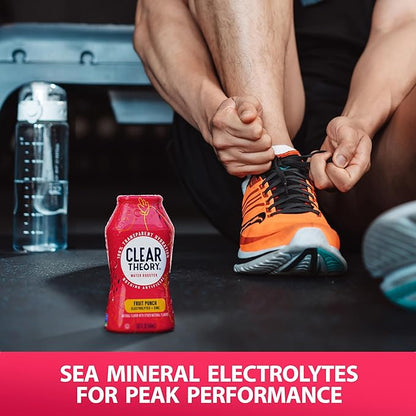 Clear Theory Water Flavoring Drops with Electrolytes – Electrolyte Drink Mix, [Fruit Punch] Water Enhancer for Kids & Adults, Sugar-Free, Vegan, Gluten-Free, 1-Pack (1.62 fl oz Bottles)