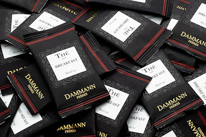 Dammann Freres Satchets, Breakfast Tea Bags, Premium Gourmet French Black Tea, Individually Wrapped, 24 Count (Single Pack)