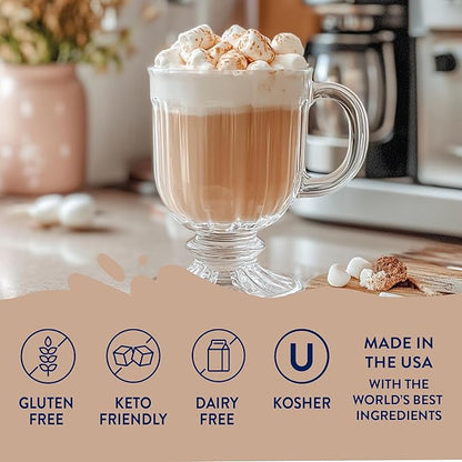 Jordan's Skinny Syrups Sugar Free Coffee Syrup, Toasted Marshmallow Flavor Drink Mix, Zero Calorie Flavoring for Chai Latte, Protein Shake, Food & More, Gluten Free, Keto Friendly, 25.4 Fl Oz, 1 Pack
