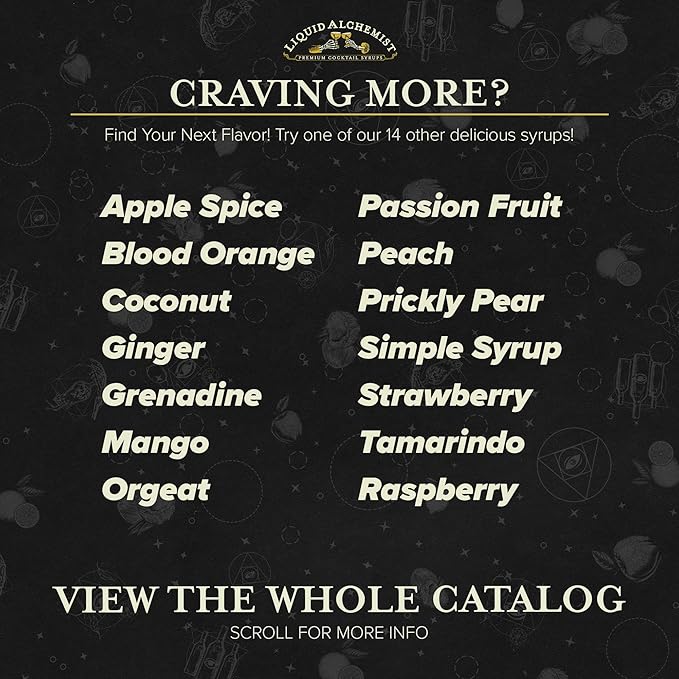 Liquid Alchemist Mango Syrup for Drinks - Real Ingredients Make our Mango Puree for Cocktails the Perfect Margarita Mix - Our Tropical Flavoring Syrup is Non-GMO & Vegan (12 oz)