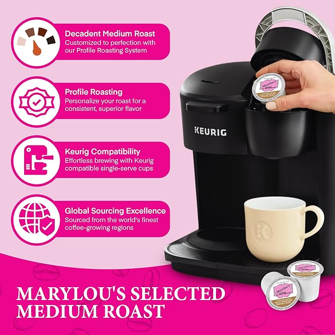 Marylou's Marylou’s Coffee – Milky Chocolate Caramel Blast Flavored Gourmet Coffee – Single Serve Coffee Pods, Compatible with Keurig Brewers – 12 Pods