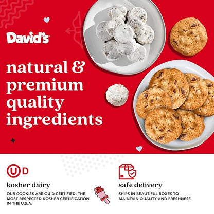 David’s Cookies Thin Crispy Cookies and Butter Pecan Meltaways Gift Bucket - Delicious Gourmet Food Gift For Her, Him and Family 1.3Lbs