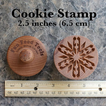 Wood Cookie Stamp, 2.5 Inch (Snowflake 2 CS-061)