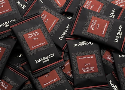 Dammann Freres Satchets, Chai Tea Bags, Premium Gourmet French Black Tea, Blend Ginger, Cinnamon, Cardamom Flavors, Individually Wrapped, 24 Count (Single Pack)
