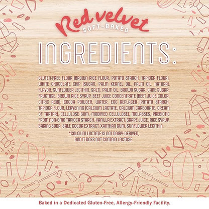 Cybele's Free to Eat Gluten-Free, Vegan, Healthy Allergen-Free Soft Baked Cookies, Red Velvet (6 Pack)