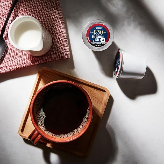 Folgers 1850 Expedition Blend Medium Roast Coffee, 60 Keurig K-Cup Pods