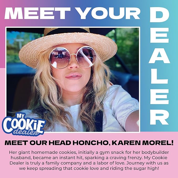 My Cookie Dealer Protein Cookies, Birthday Cake (12-Pack, 3.8oz Each) - 25g of Protein per Cookie - Individually Wrapped Workout Snacks for On-The-Go Travel