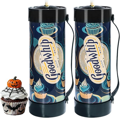 3.3L Whipped Cream Charger 2112G,Original Flavor 99.99% Purity Premium Cream Charger Food Grade, Fits with Any Standard Dispensers, Leak Proof Steel (2 Pack）
